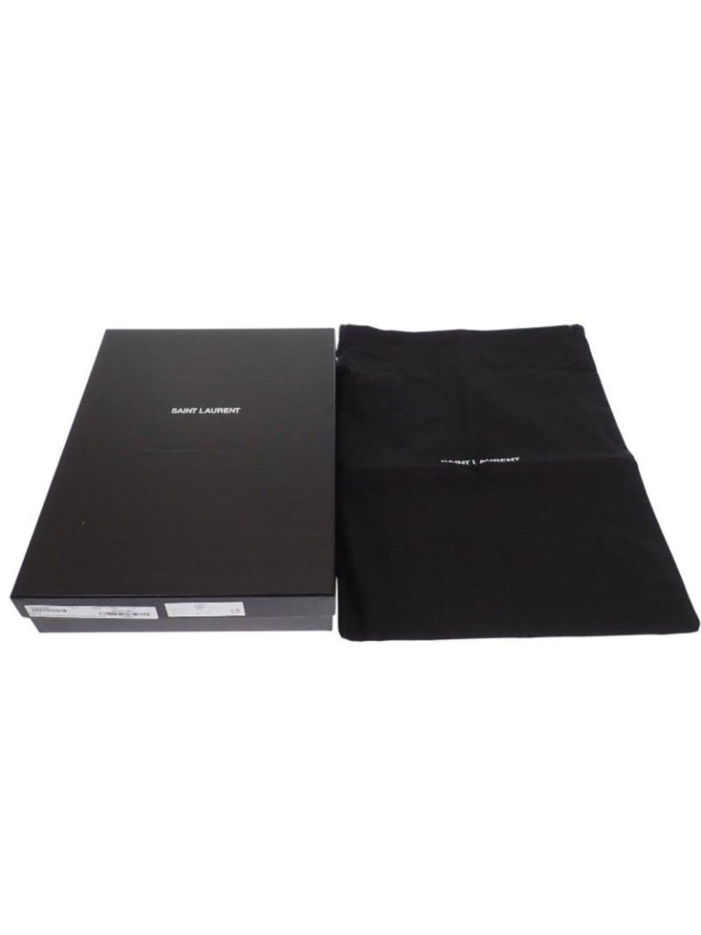 Saint Laurent Large Puffy Pouch Clutch Lambskin Black Silver - Picture 14 of 14